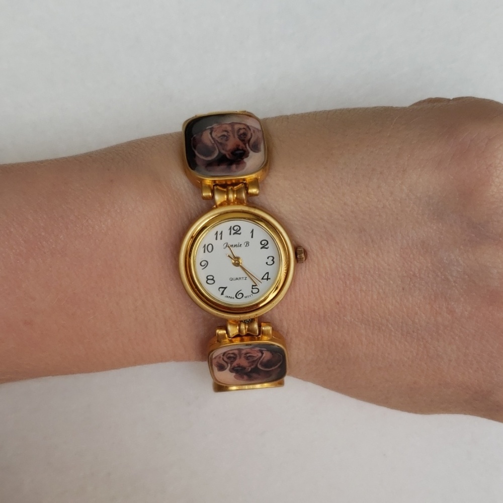 Darling Daschund Dog Puppy Collectors Watch